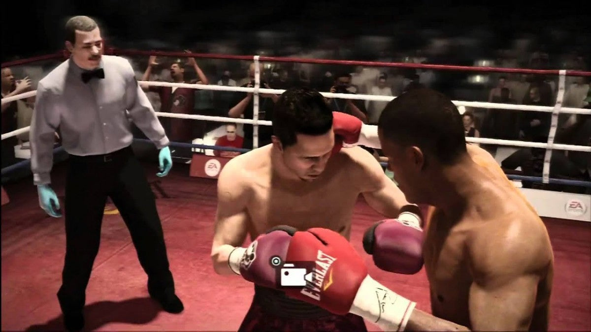 Fight Night Champion PlayStation 3 boxing sports video game featuring cinematic story-driven Champion Mode authentic physics-based gameplay and deep online multiplayer career gameplay screenshot