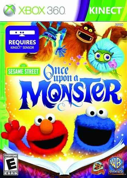 Sesame Street: Once Upon a Monster cover art for Xbox 360 (X360) family-friendly motion-controlled adventure video game