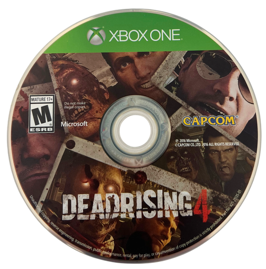 Dead Rising 4 for Xbox One, disc image for an action-adventure survival horror video game