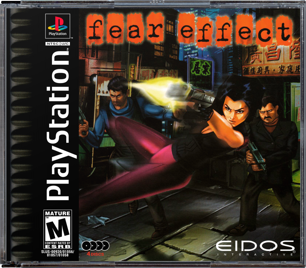 Fear Effect retro cyberpunk action adventure game for PlayStation 1 (PS1) cover art