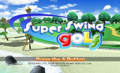 Super Swing Golf – Nintendo Wii (Wii) arcade golf sports simulation video game title screen