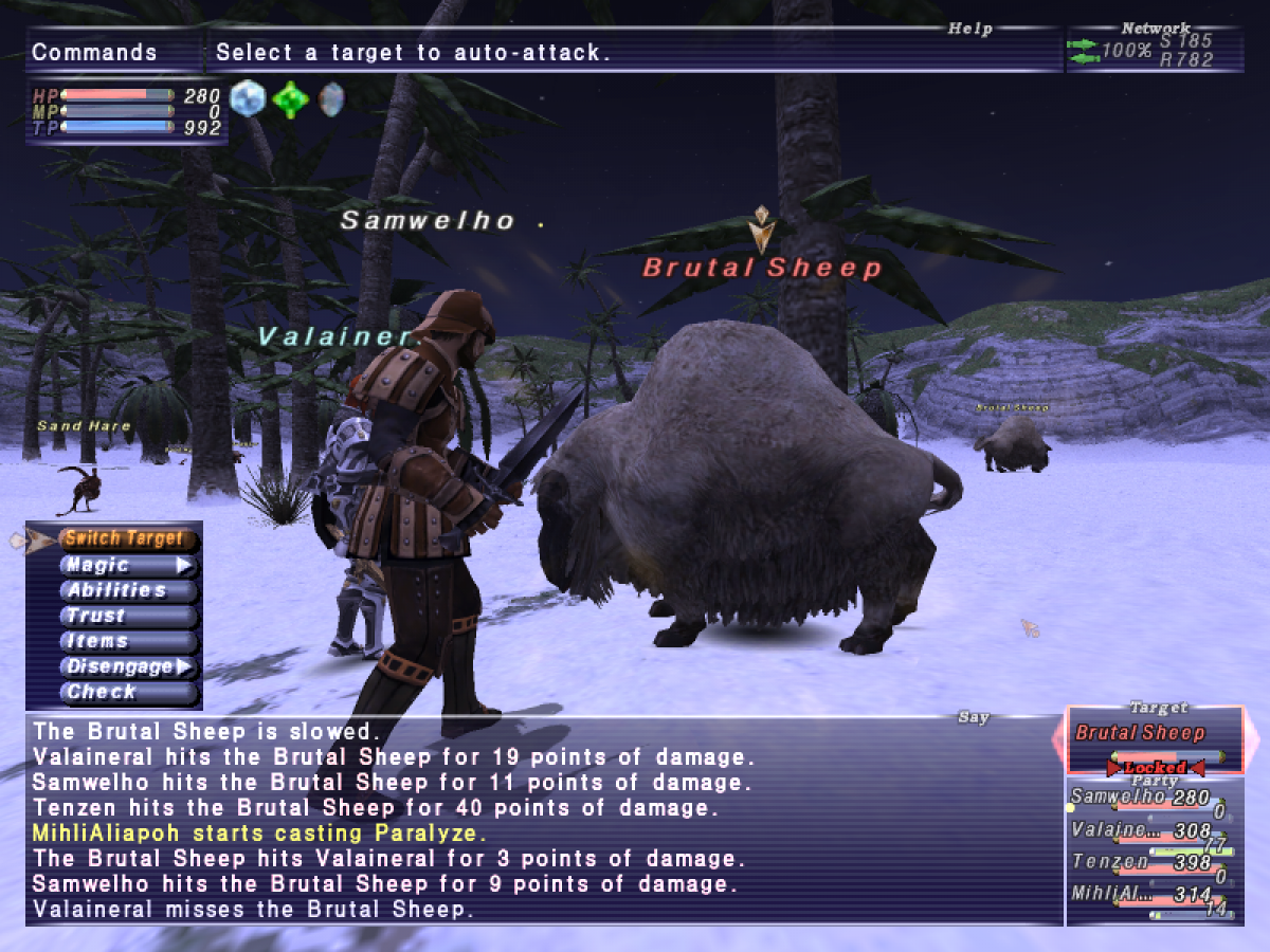 Final Fantasy XI gameplay for PlayStation 2 (PS2) video game