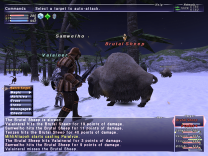 Final Fantasy XI gameplay for PlayStation 2 (PS2) video game