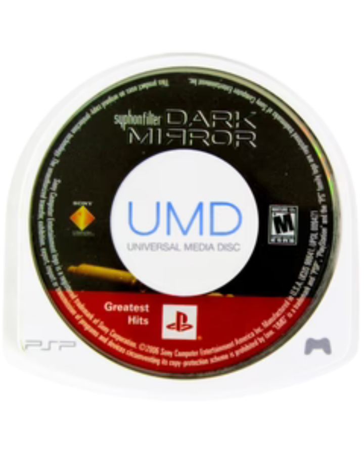 Syphon Filter Dark Mirror Greatest Hits PlayStation Portable PSP for tactical shooter video game fans featuring stealth espionage missions third person combat precision shooting advanced gadgets covert operations multiplayer modes cinematic storytelling action packed spy adventure collectible gaming appeal UMD disc