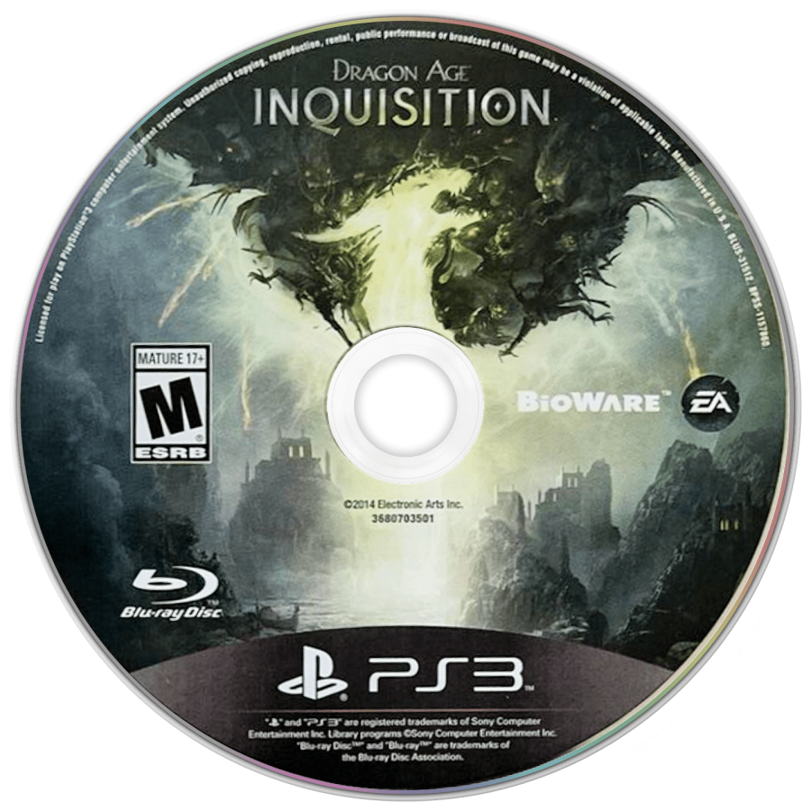 Dragon Age Inquisition PS3 fantasy RPG game for PlayStation 3 disc