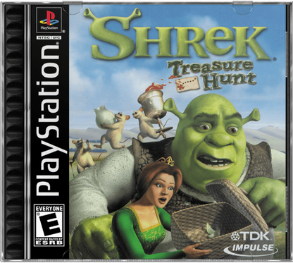 Shrek: Treasure Hunt cover art for PlayStation 1 (PS1) family adventure video game