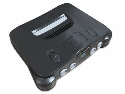 Nintendo 64 Console home video game console 64 bit system cartridge based gaming hardware four controller ports classic retro Nintendo system top view of console