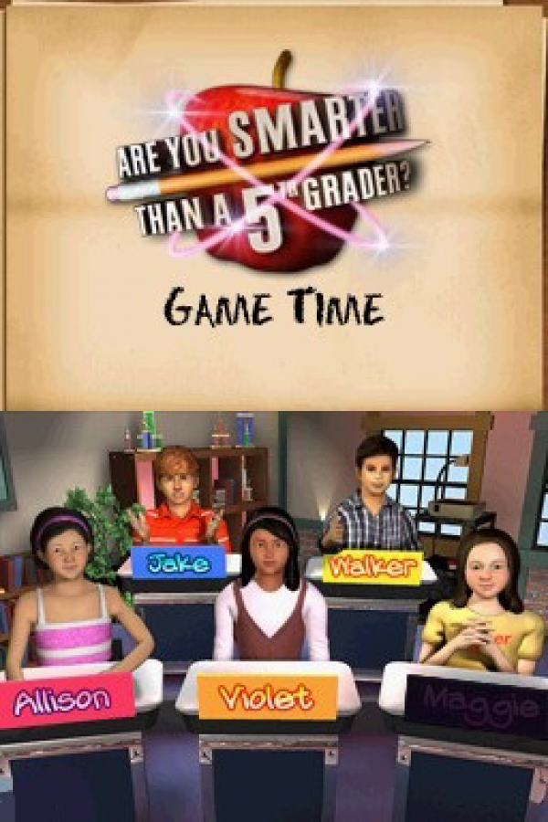 Are You Smarter Than a 5th Grader Game Time Nintendo DS video game, trivia quiz gameplay, family-friendly educational fun, handheld console title gameplay screenshot