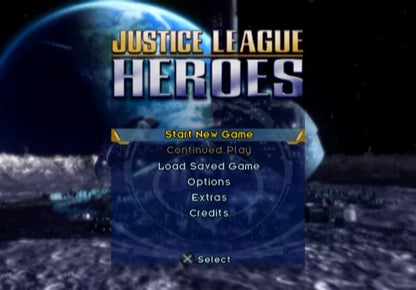 Justice League Heroes game select for Playstation 2 video game
