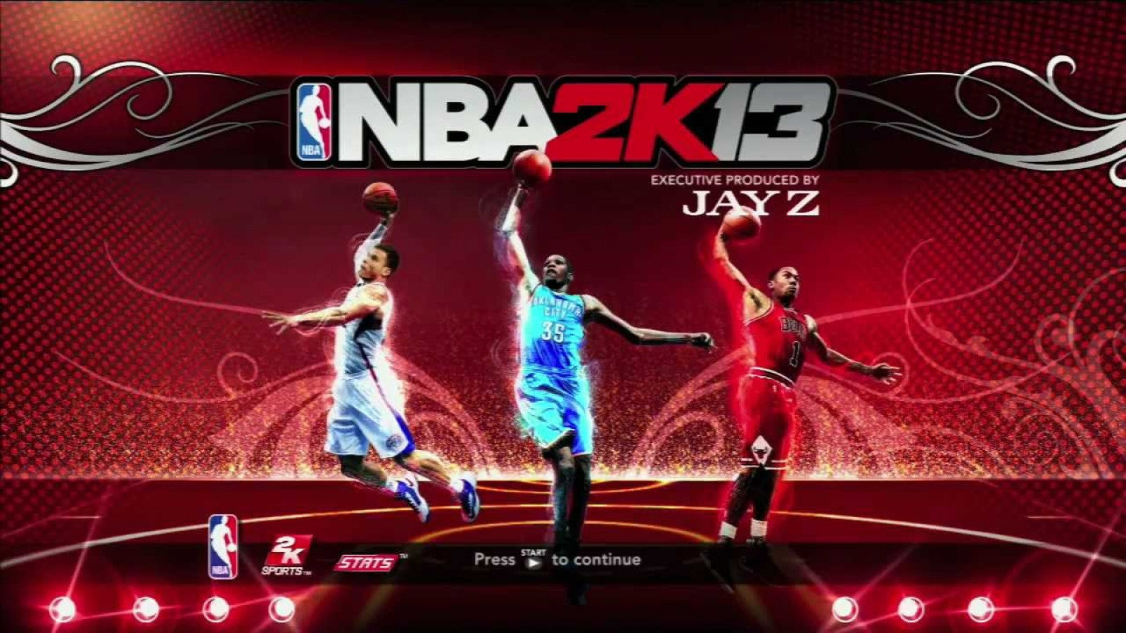 NBA 2K13 title screen for Nintendo Wii U (WiiU) video game