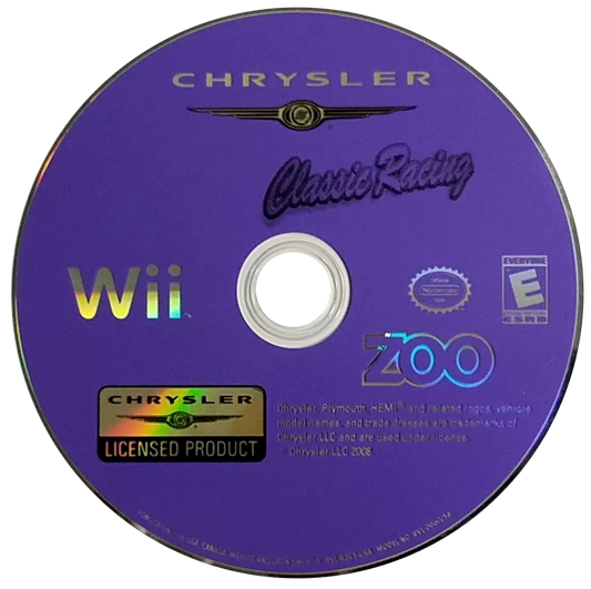 Chrysler Classic Racing disc art for Nintendo Wii (Wii) video game
