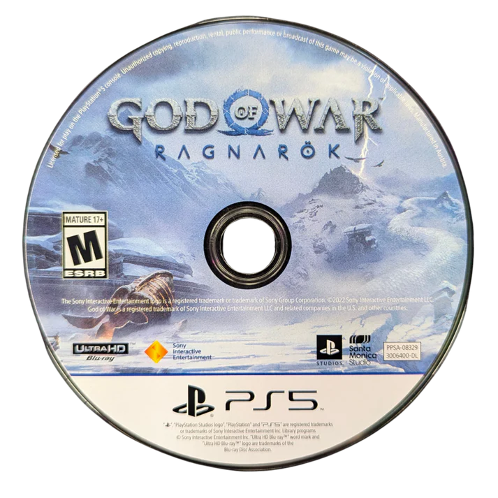 God of War Ragnarök retro PS5 video game God of War Ragnarok Launch Edition action adventure mythological combat cinematic storytelling hack and slash Norse mythology console release disc
