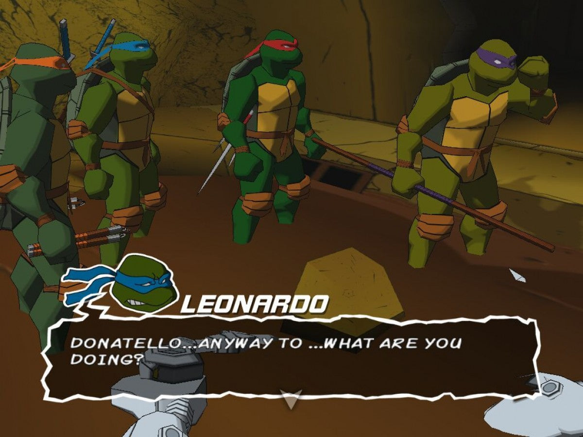 Teenage Mutant Ninja Turtles TMNT Platinum Hits Xbox classic arcade beat em up game four player cooperative brawler featuring Leonardo Donatello Michelangelo Raphael and villains Shredder Krang gameplay screenshot