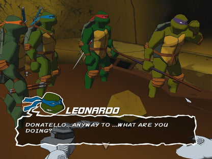 Teenage Mutant Ninja Turtles TMNT Platinum Hits Xbox classic arcade beat em up game four player cooperative brawler featuring Leonardo Donatello Michelangelo Raphael and villains Shredder Krang gameplay screenshot
