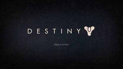 Destiny – Xbox One (XONE) title screen for online multiplayer sci-fi first-person shooter with cooperative and competitive modes