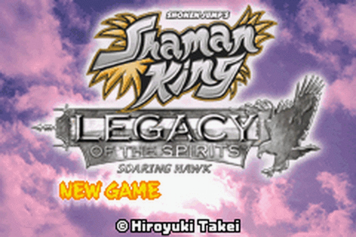 Shaman King Legacy Of The Spirits start menu for Game Boy Advance GBA video game