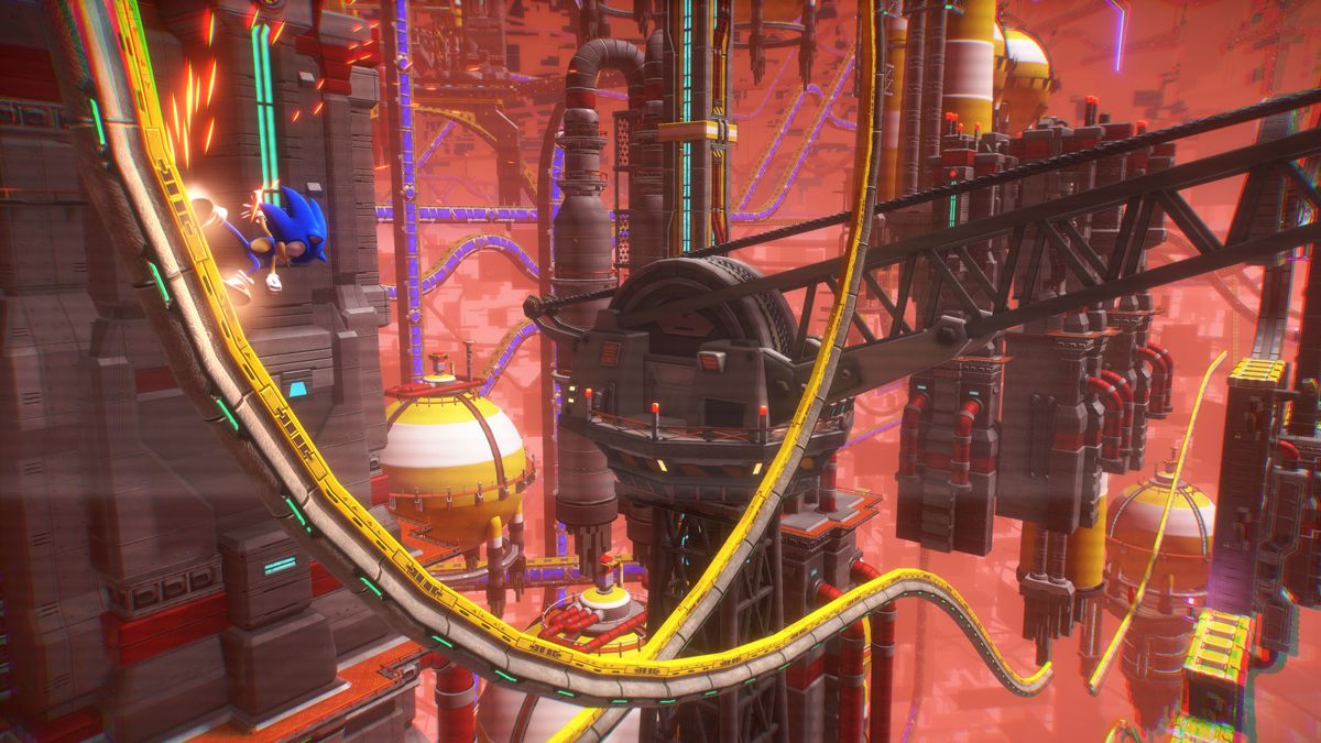 Sonic Frontiers retro PlayStation 4 video game featuring open world platform gameplay, fast paced Sonic action, exploration challenges and classic PS4 entertainment - gameplay