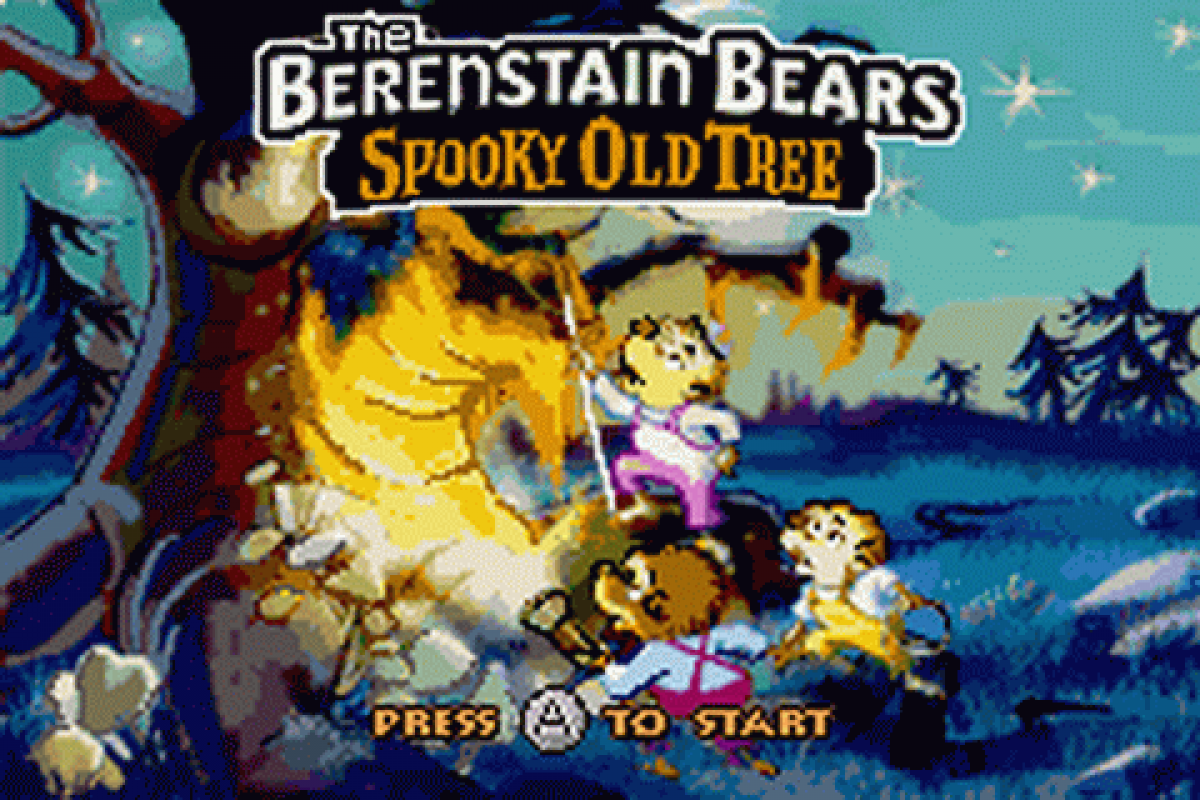 Game Boy Advance The Berenstain Bears and the Spooky Old Tree adventure game start menu