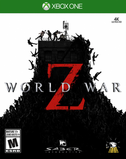 World War Z – Xbox One (XONE) cover art for cooperative zombie shooter video game