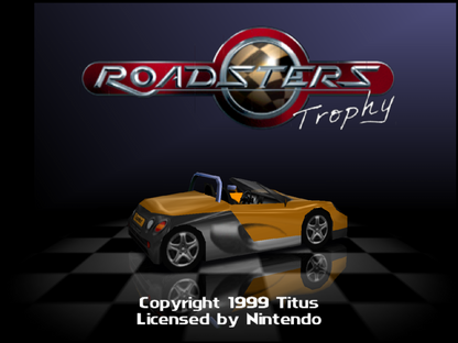 Roadsters Nintendo 64 N64 for arcade racing video game fans featuring high speed sports cars colorful tracks challenging race events vehicle customization drifting power ups multiplayer competition and fast paced classic Nintendo 64 racing gameplay collectible gaming appeal gameplay