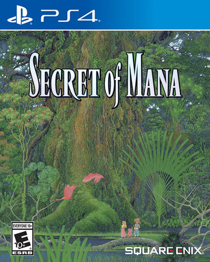 Secret of Mana retro PS4 video game Secret of Mana action RPG fantasy adventure real time combat classic JRPG remake cooperative gameplay console release cover art
