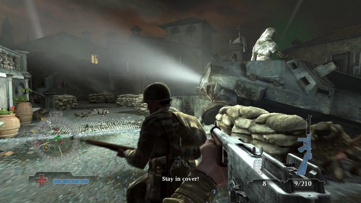 Medal of Honor Airborne Xbox 360 video game, first-person shooter, World War II military action, airborne combat missions, console title gameplay screenshot