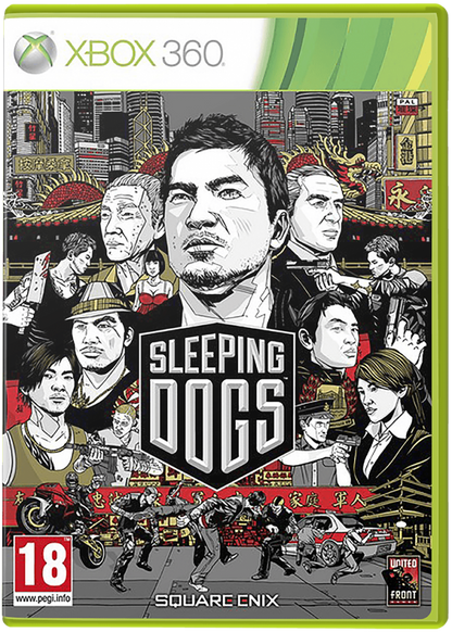 Sleeping Dogs cover art for Xbox 360 (X360) open-world action-adventure crime video game