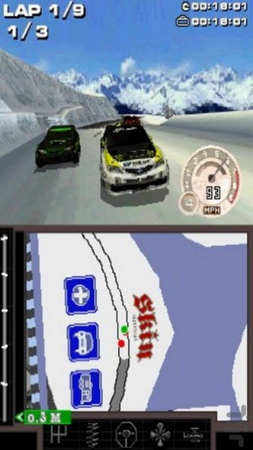 Dirt 2 for Nintendo DS with off-road racing and rally challenge theme gameplay