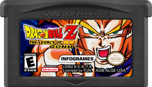 Dragon Ball Z: The Legacy of Goku game cartridge for Game Boy Advance (GBA) video game