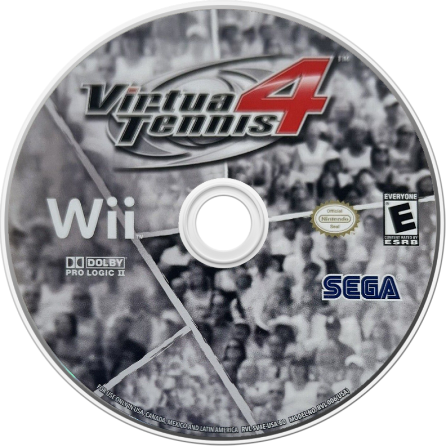 Virtua Tennis 4 disc art for Nintendo Wii (Wii) video game