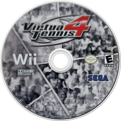 Virtua Tennis 4 disc art for Nintendo Wii (Wii) video game