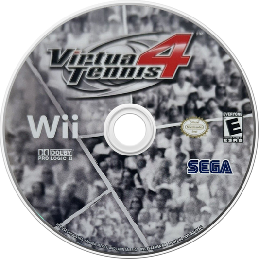 Virtua Tennis 4 disc art for Nintendo Wii (Wii) video game