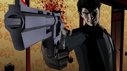Killer7 Nintendo GameCube GCN for action adventure video game fans featuring stylish cel shaded visuals psychological thriller storyline first person shooting puzzle solving multiple playable assassins unique gameplay mechanics surreal atmosphere cult classic Capcom adventure collectible gaming appeal gameplay