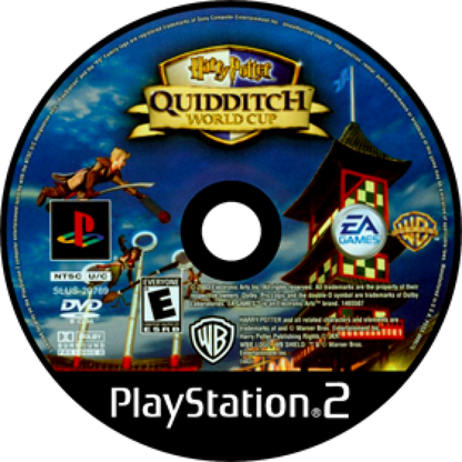 Harry Potter Quidditch World Cup PlayStation 2 PS2 for magical sports video game fans featuring Quidditch matches Hogwarts teams international competitions broomstick flying seeker chaser beater and keeper positions magical stadiums special moves and fast paced Harry Potter gameplay collectible gaming appeal disc