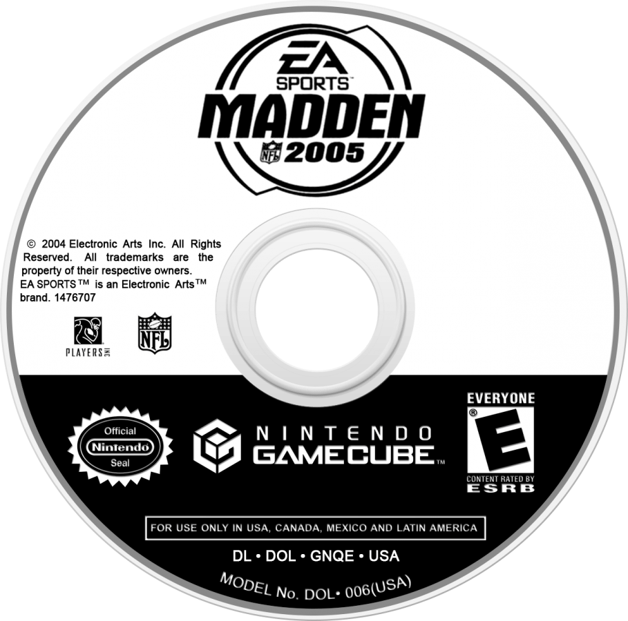 Madden NFL 2005 disc for GameCube (GC) sports football video game