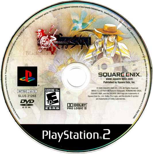 Romancing Saga – PlayStation 2 (PS2) video game disc, role-playing game.
