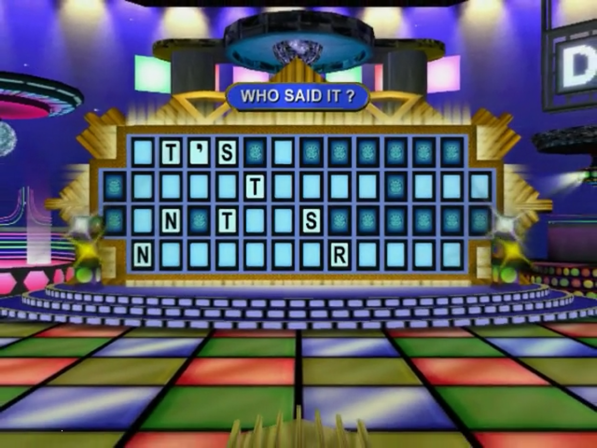 Wheel of Fortune gameplay for Playstation 2 (PS2) video game