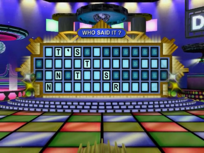 Wheel of Fortune gameplay for Playstation 2 (PS2) video game