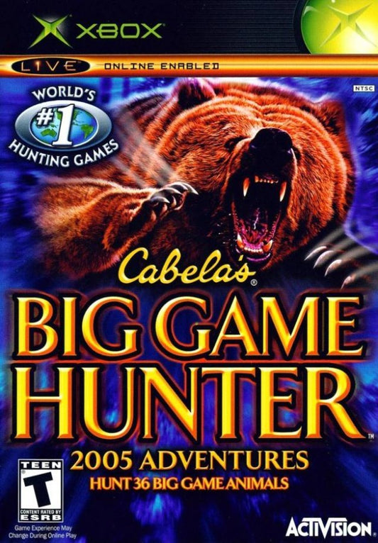 Cabela's Big Game Hunter: 2005 Adventures cover art for Xbox (XBOX) video game