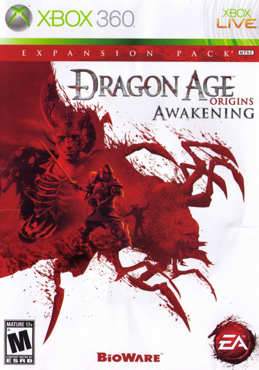 Dragon Age: Origins – Awakening Expansion Pack cover art for Xbox 360 (X360) role-playing video game