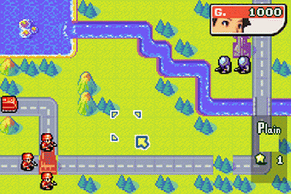Advance Wars 2: Black Hole Rising [CIB] for Game Boy Advance (GBA) featuring addictive turn-based strategy battles where you command armies across varied maps and outsmart the Black Hole invasion; use unique CO powers, build units, and master terrain tactics in one of the GBA’s defining tactical classics, complete in box for collectors gameplay sreenshot