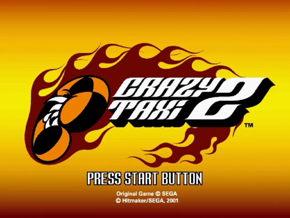 Crazy Taxi 2 Dreamcast featuring fast-paced arcade driving gameplay with new city maps and wild taxi action gameplay