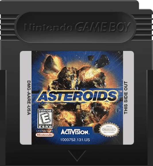 Asteroids for Game Boy Color arcade space shooter featuring classic asteroid blasting gameplay spaceship controls score chasing and retro Atari style action cartridge