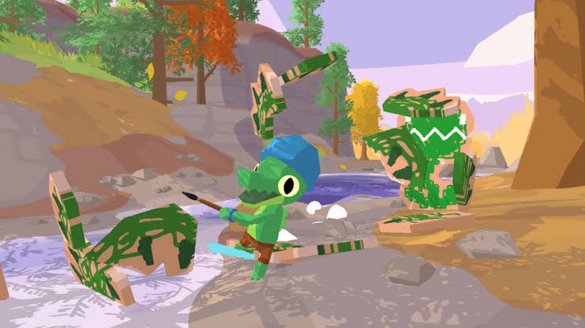 Lil Gator Game PAL Nintendo Switch NS for family friendly action adventure video game fans featuring adorable animal characters colorful island exploration climbing gliding swimming crafting collectibles playful quests and relaxing open world gameplay charming visuals and PAL region Nintendo Switch gaming collectible appeal gameplay