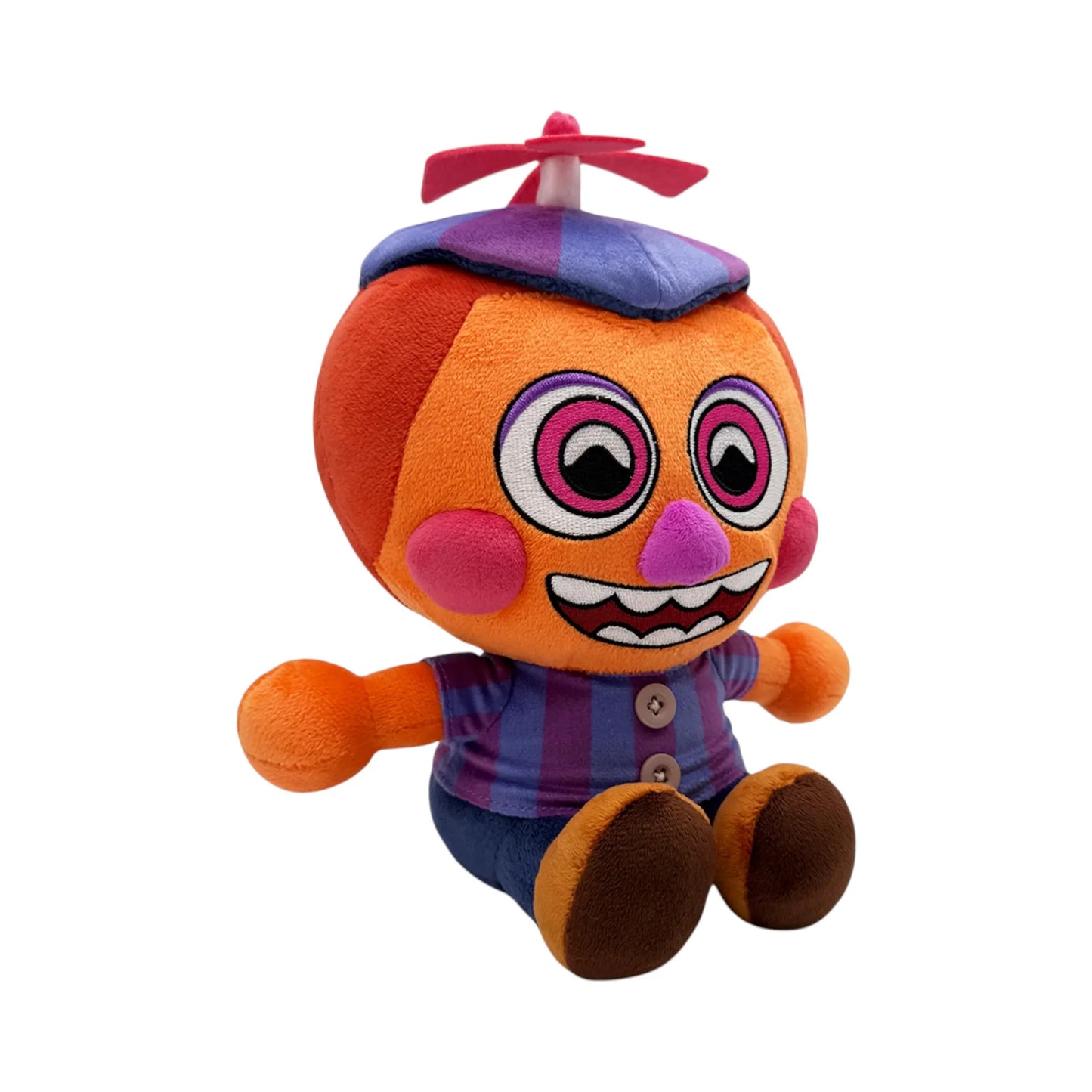 FNAF JJ 9 Inch Plush collectible Five Nights at Freddy's FNAF character plush featuring JJ soft plush construction detailed animatronic character styling 9 inch size huggable collectible display item video game merchandise and gaming collectible appeal left side