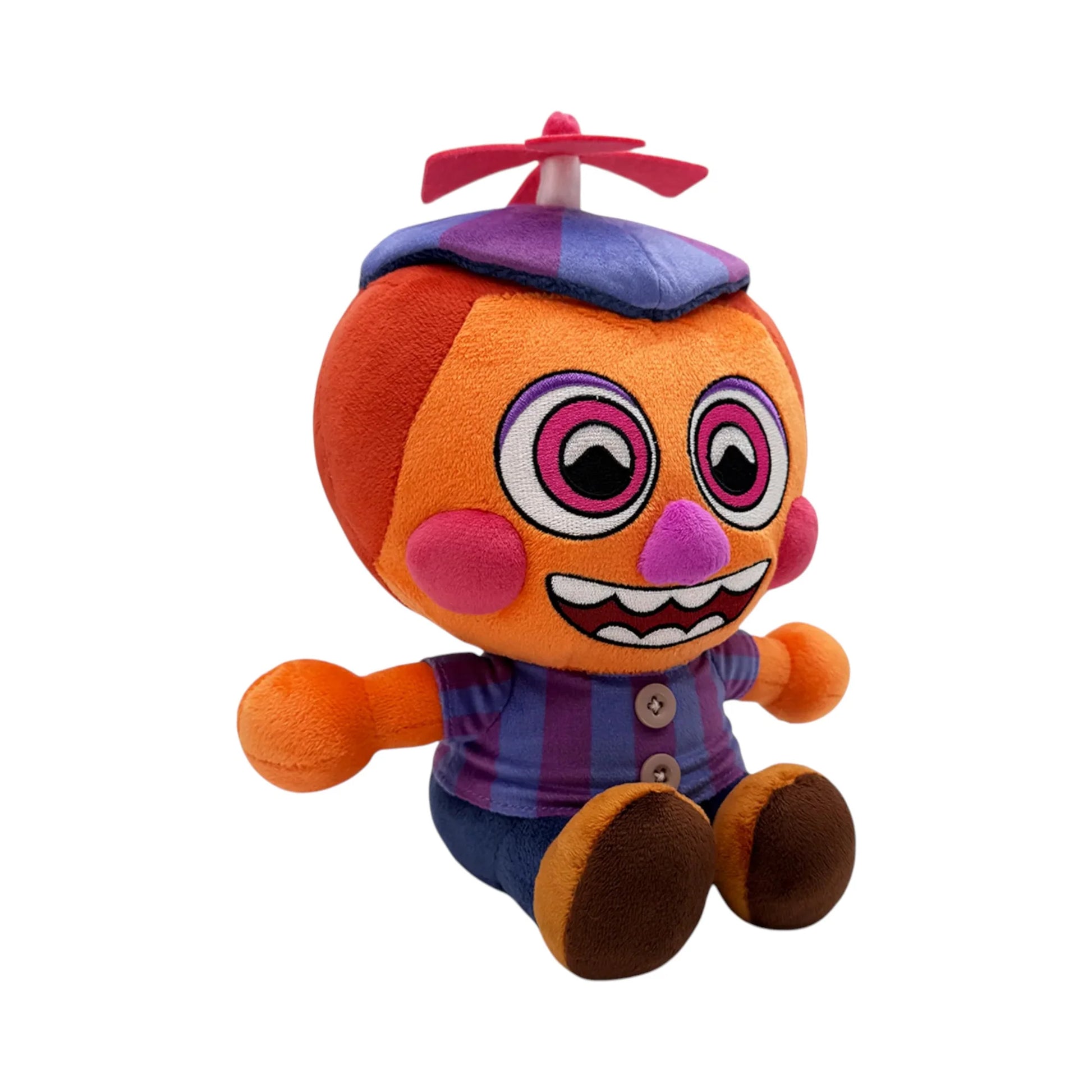 FNAF JJ 9 Inch Plush collectible Five Nights at Freddy's FNAF character plush featuring JJ soft plush construction detailed animatronic character styling 9 inch size huggable collectible display item video game merchandise and gaming collectible appeal left side
