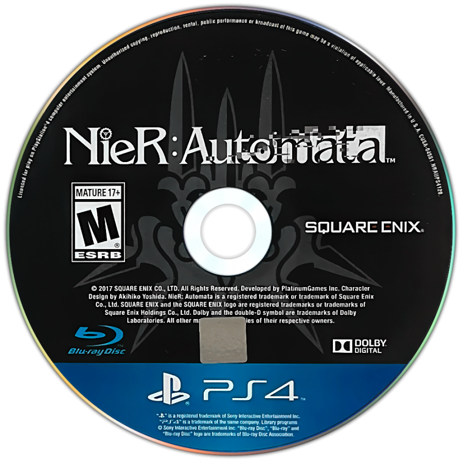 NieR:Automata retro PS4 video game Nier Automata action RPG sci fi hack and slash futuristic combat story driven adventure anime inspired gameplay console disc