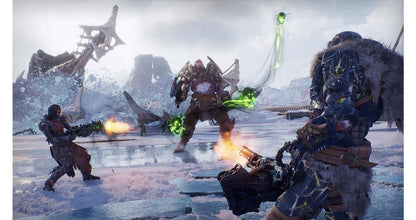 Outriders: Worldslayer for PlayStation 4 (PS4) at Gamers INC, featuring the definitive co-op looter-shooter experience with a massive new campaign, the endgame Trial of Tarya Gratar, and powerful Apocalypse Tier gear to customize your ultimate Altered warrior gameplay screenshot