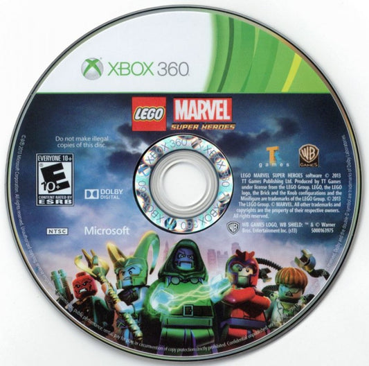 LEGO Marvel Super Heroes disc for Xbox 360 (X360) action-adventure superhero video game