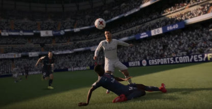 FIFA 18 Ronaldo Edition Xbox One game featuring realistic soccer gameplay, updated teams and stadiums, and exclusive Cristiano Ronaldo cover edition content gameplay screenshot